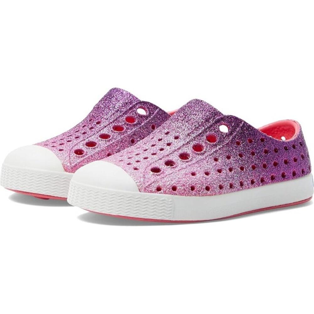 Native Shoes Jefferson Bling Kids Size C12 Starfish Dazzle Bling/White M23-2